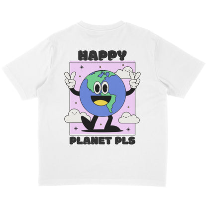 Happy Planet PLS – Bio relaxed T-Shirt (Front- & Backprint)