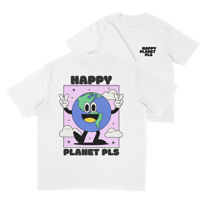 Happy Planet PLS – Bio relaxed T-Shirt (Front- & Backprint)